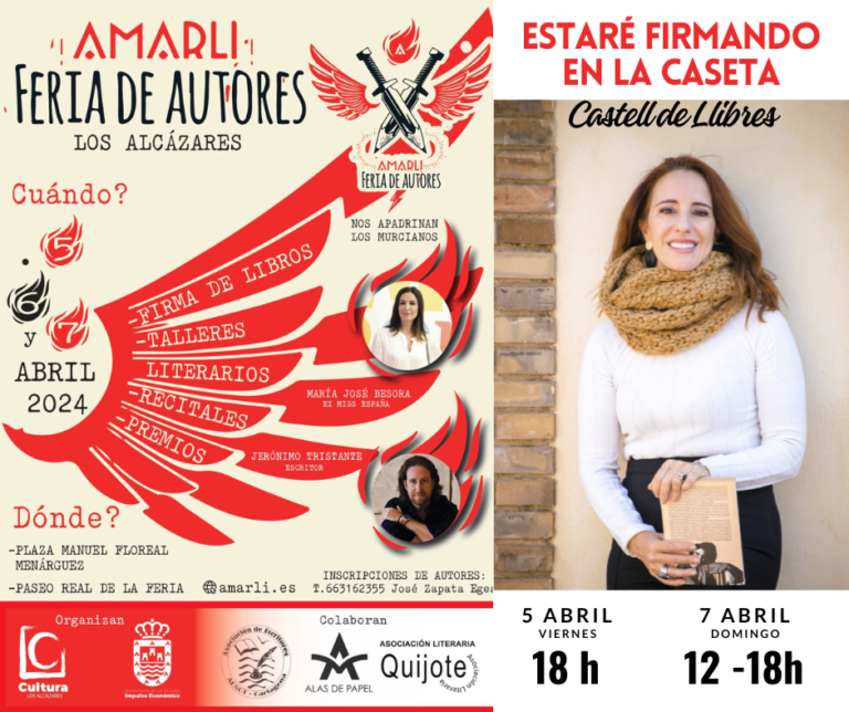 Lee más sobre el artículo Gloria Llatser y su nueva novela: «Los secretos no se pueden enterrar» en la Feria de Autores de Los Alcázares 5, 6 y 7 abril